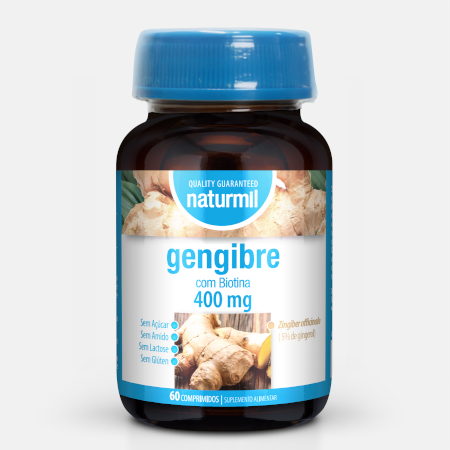 Gengibre 400 mg – 60 comprimidos – Naturmil