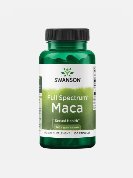 Full Spectrum Maca 500 mg – 100 cápsulas – Swanson – Nutribio