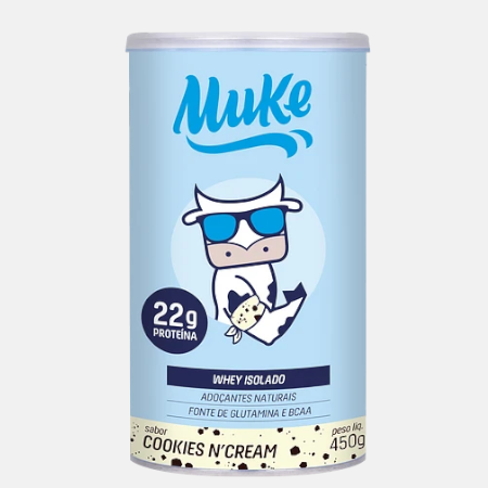 Muke Proteina Whey Isolado Cookies Cream – 450g – +Mu