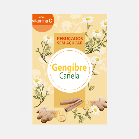 Gengibre e Canela rebuçados – 75g – 2M Pharma