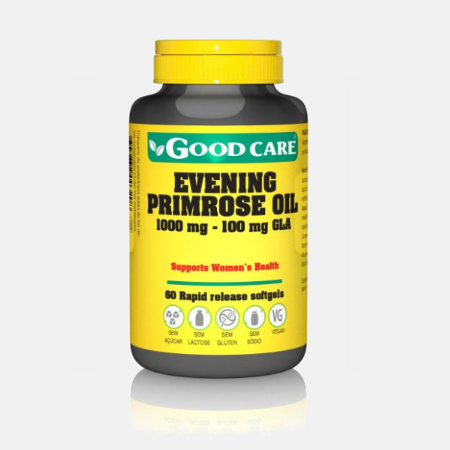 Evening Primrose 1000 mg – 100 mg GLA – 60 cápsulas – Good Care