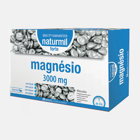 Magnésio Forte 3000 mg – 20 ampolas – Naturmil