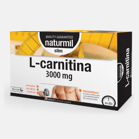 L-Carnitina 3000 mg – 20 ampolas – Naturmil Slim