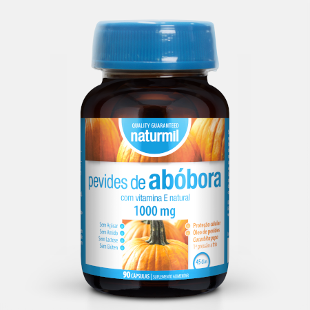 Pevides de Abóbora 1000 mg –  90 cápsulas – Naturmil