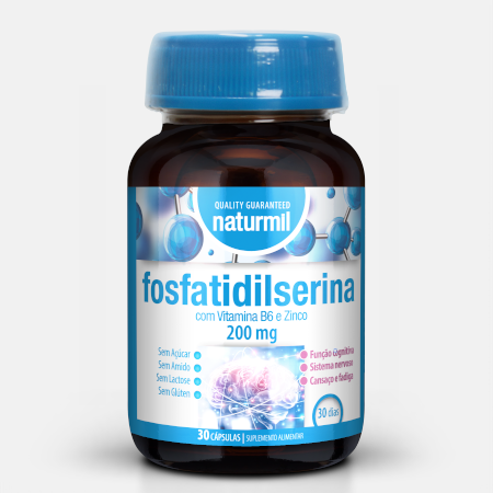 Fostatildiserina com Vitamina B6 e Zinco 200mg – 30 cápsulas – Naturmil
