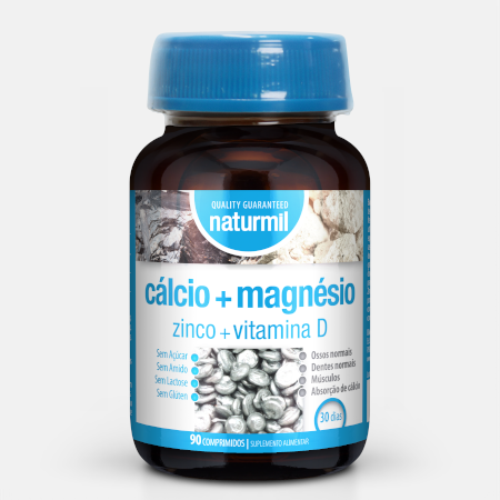 Cálcio + Magnésio + Zinco + Vitamina D – 90 comprimidos – Naturmil