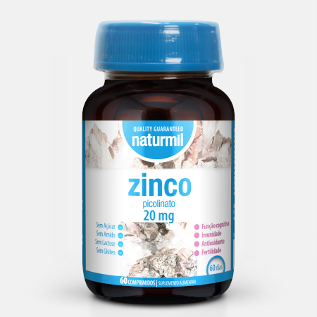 Zinco picolinato 20 mg – 60 comprimidos – Naturmil