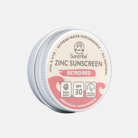 Zinc Sunscreen Face & Sport Retro Red SPF 30 – 15g – Suntribe
