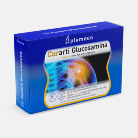 Curarti Glucosamina – 60 cápsulas – Plameca