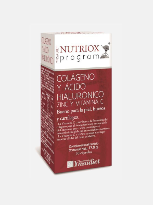 Colagénio + Ácido Hialurónico Zinco Vit. C - 30 cápsulas - Nutriox