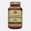 Cálcio Magnésio Zinco - 100 comprimidos - Solgar