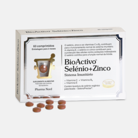 BioActivo Selénio + Zinco – 60 comprimidos – PharmaNord