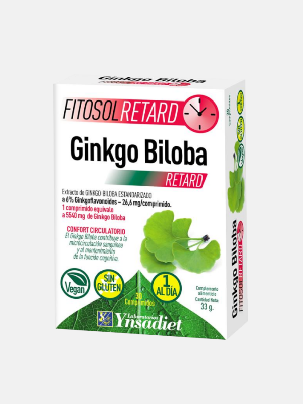 Ginkgo Biloba Fitosol Retard - 30 comprimidos - Ynsadiet