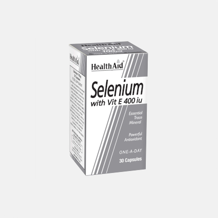 Selenium + Vitamin E  – 30 cápsulas – Health Aid