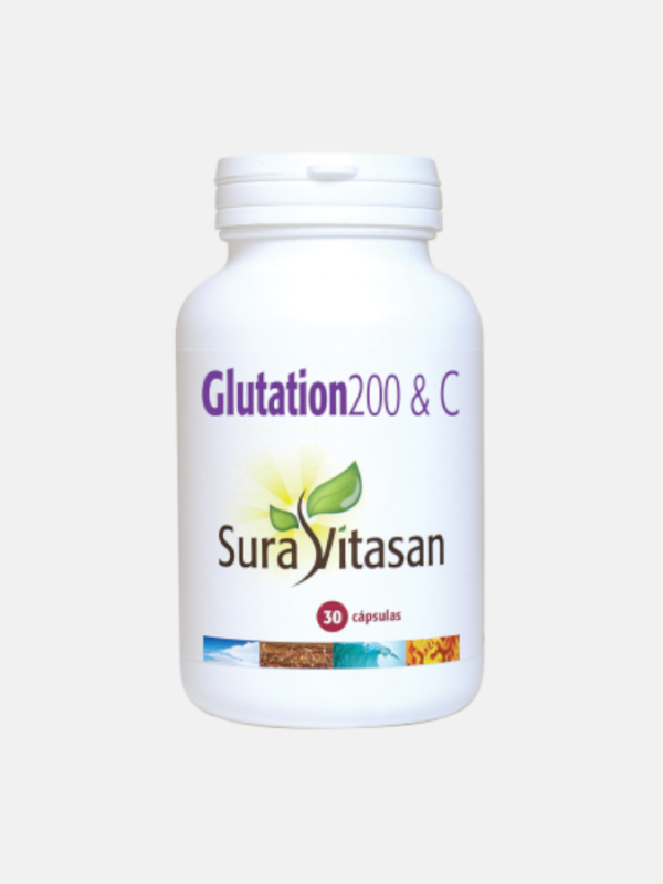 Glutatião 200 & C - 30 cápsulas - Sura Vitasan