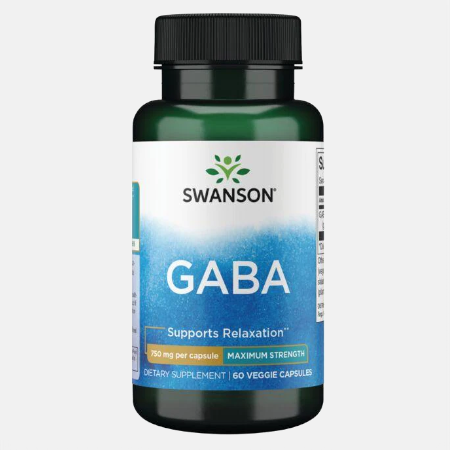 GABA 750 mg – 60 cápsulas – Swanson
