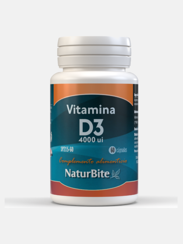 Vitamina D3 4000UI - 60 cápsulas - NaturBite