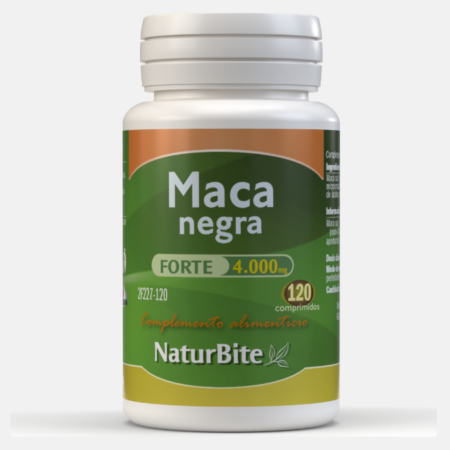 Maca Negra Forte 4000mg – 120 comprimidos – NaturBite