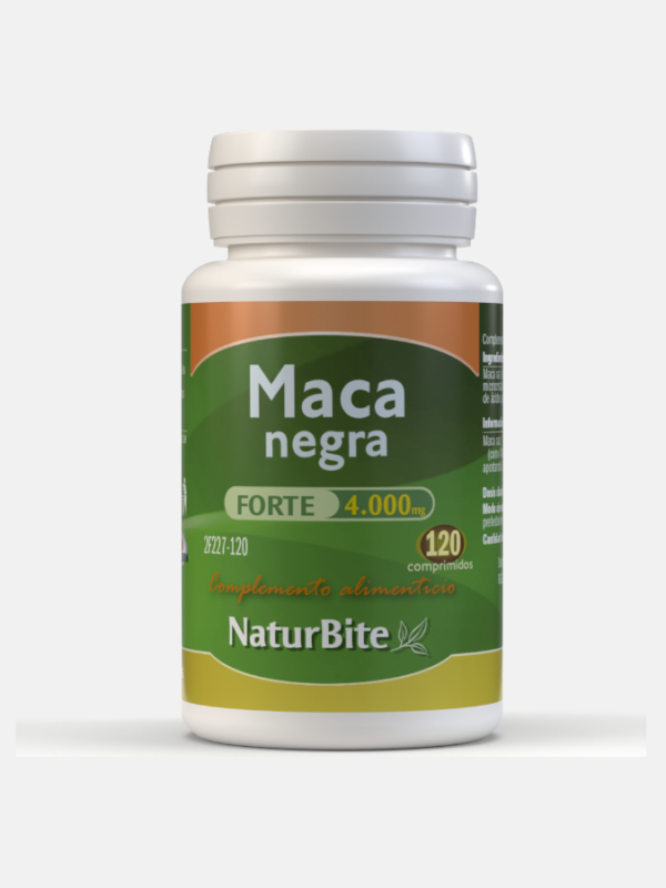 Maca Negra Forte 4000mg - 120 comprimidos - NaturBite