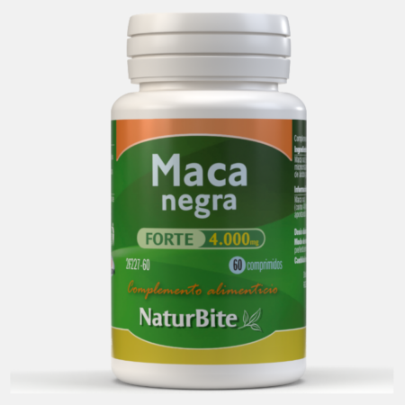 Maca Negra Forte 4000mg – 60 comprimidos – NaturBite