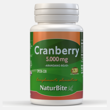 Cranberry 5000mg – 120 comprimidos – NaturBite