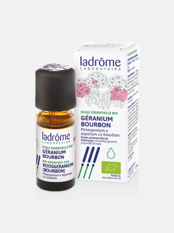 OE Gerânio Rosa Pelargonium x asperum cv bourbon Bio - 10ml - Ladrôme