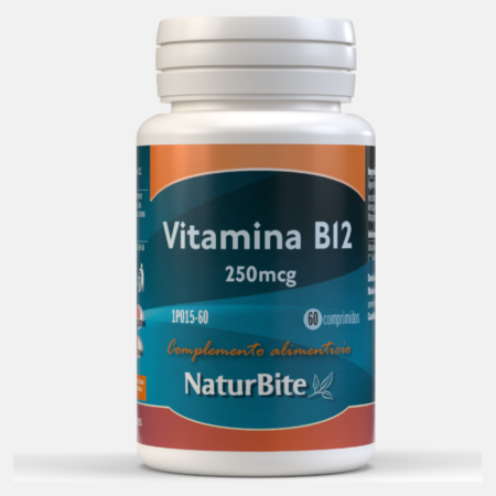 Vitamina B12 250mcg – 60 comprimidos – NaturBite