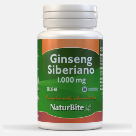 Ginseng Siberiano 1000mg – 60 comprimidos – NaturBite