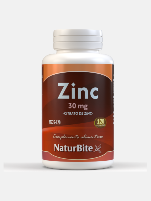 Citrato de Zinco 30mg - 120 cápsulas - NaturBite