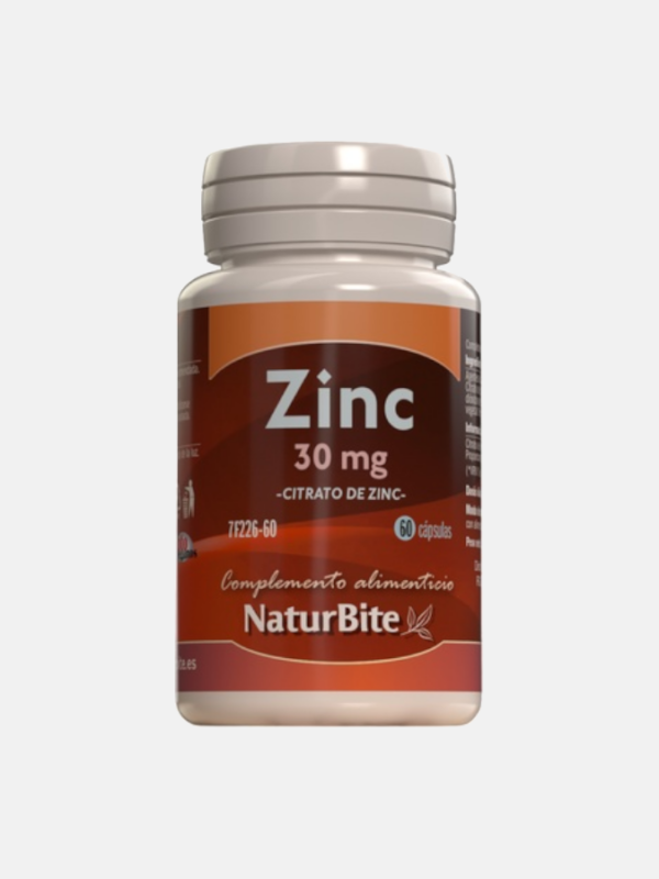 Citrato de Zinco 30mg - 60 cápsulas - NaturBite
