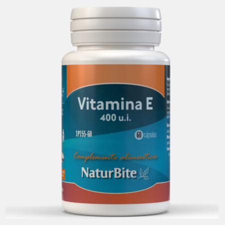 Vitamina E 400UI natural – 60 cápsulas – NaturBite