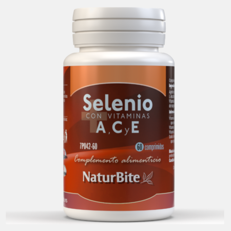 Selenio 200mcg + ACE – 60 comprimidos – NaturBite
