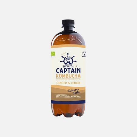 Captain Kombucha Bio Gengibre Limão – 1000 ml – THE GUTsy CA