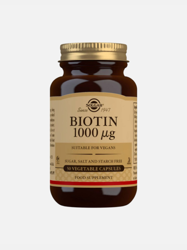 Biotin 1000 mcg - 50 cápsulas - Solgar