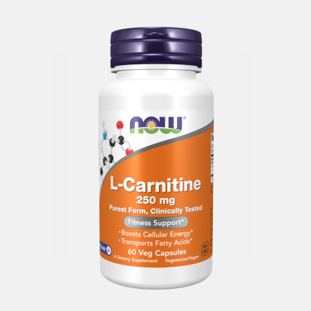 L-Carnitine 250 mg – 60 veg cápsulas – Now