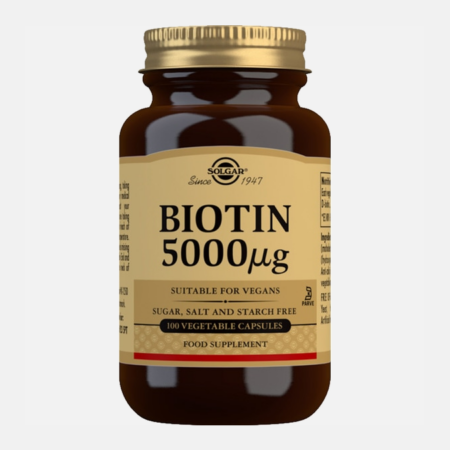 Biotin 5000 mcg – 100 cápsulas – Solgar
