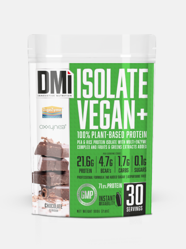ISOLATE VEGAN+ (With Oxxynea® + DigeZyme®) Chocolate - 900g - DMI Nutrition
