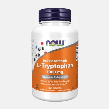 L-Tryptophan Double Strength 1000mg – 60 comprimidos – Now