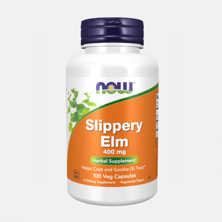 Slippery Elm 400 mg – 100 cápsulas – Now