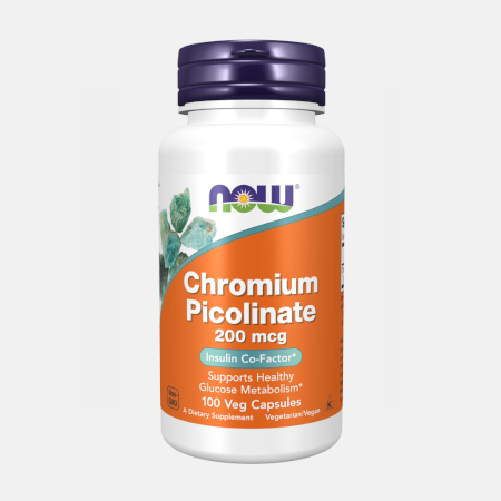 Chromium Picolinate 200 mcg – 100 veg cápsulas – Now