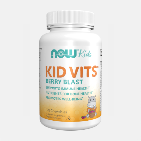 Kid Vits Berry Blast Chewables – 120 comprimidos – Now
