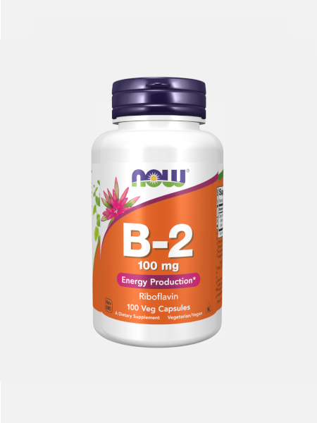 Vitamin B-2 Riboflavin 100mg - 100 cápsulas - Now