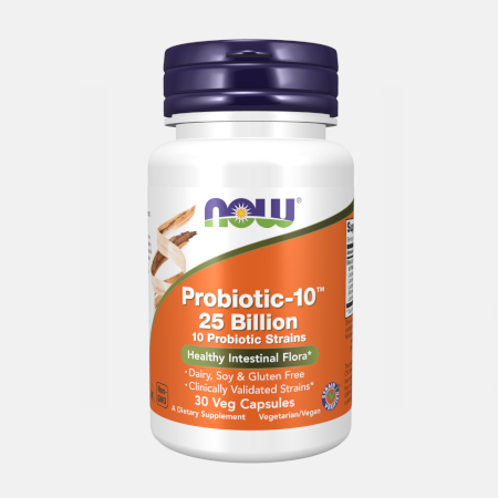 Probiotic-10 25 Billion – 30 cápsulas – Now