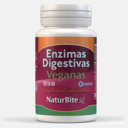 Enzimas Digestivas Veganas – 60 comprimidos – NaturBite