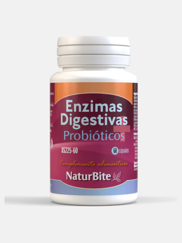 Enzimas Digestivas com Probióticos - 60 cápsulas - NaturBite