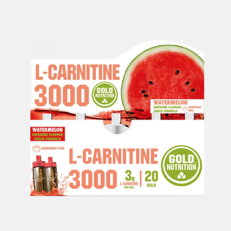 L-Carnitina 3000mg Melancia – 20 vials – Gold Nutrition