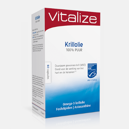Óleo de Krill 100% Puro – 60 cápsulas – Vitalize