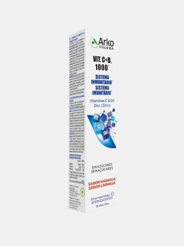 Arkovital Vit. C + D3 + Zinco - 20 comprimidos efervescentes - ARKOPHARMA