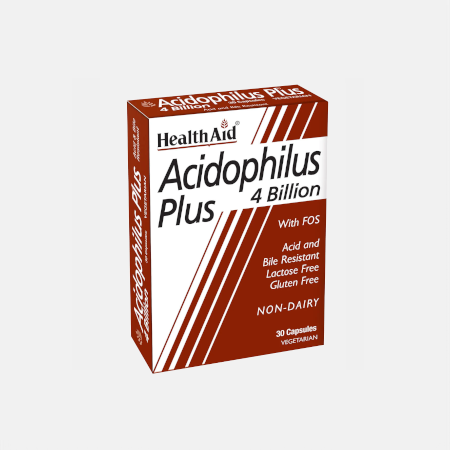 Acidophilus Plus 4 Billion – 30 cápsulas – Health Aid