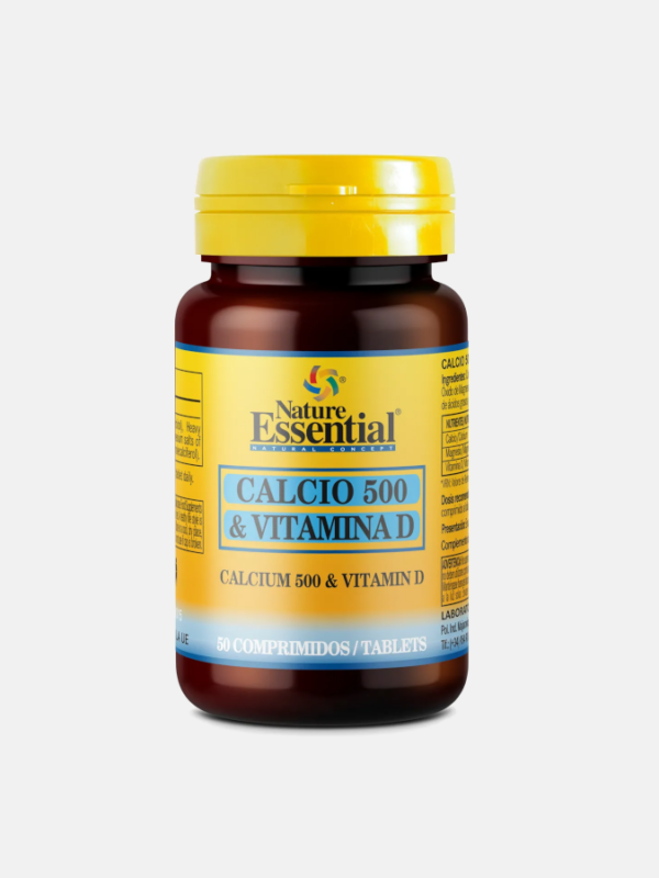 Cálcio 500 + Vitamina D - 50 comprimidos - Nature Essential